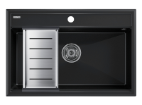 Комплект: Мойка STEPIA 80+ коландер ADVANCE PM117551-BLM+A375-BS