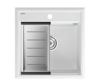 Комплект: Мойка STEPIA 50 + коландер ADVANCE PM115051-WH+A375-BS